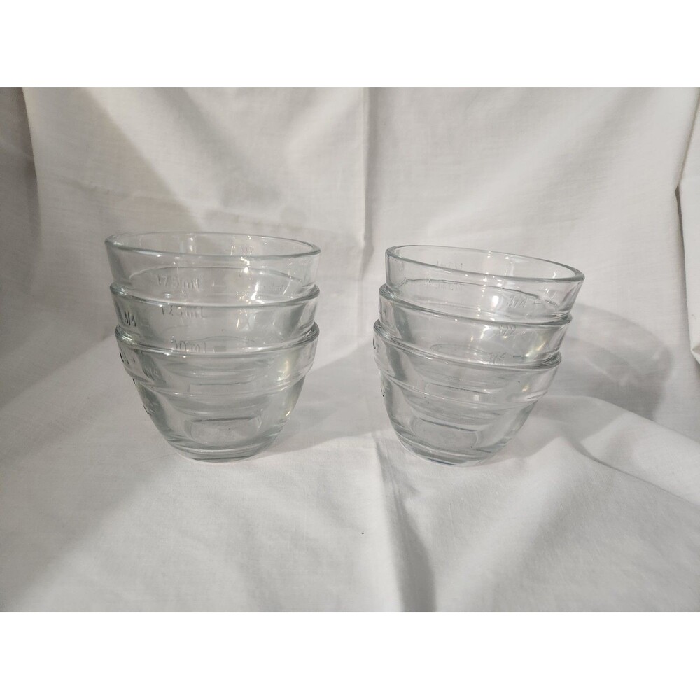 Set of 6 Pampered Chef 1 Cup Ingredient Recipe Prep Bowls Mise En Place
